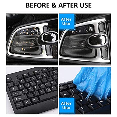 HOTKEI (Pack of 2) Rose Scented Multipurpose Car Interior Ac Vent Keyboard Laptop Dust Cleaning Cleaner Kit Slime Gel Jelly for Car Dashboard Keyboard Computer Electronics Gadgets