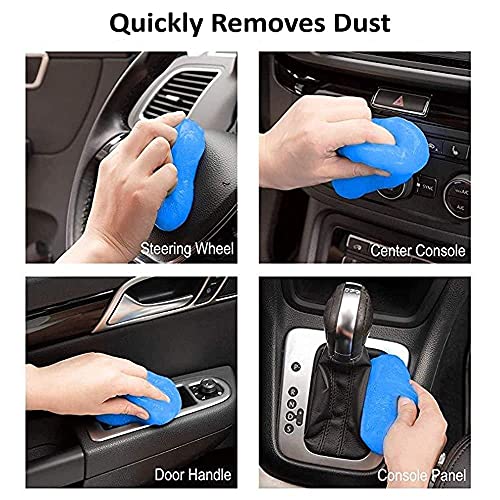 HOTKEI Pack of 3 Lemon Scented Multipurpose Car Interior Ac Vent Keyboard Laptop Dirt Dust Cleaner Cleaning Gel Kit Jelly for Car Dashboard Keyboard Computer Electronics Gadgets Cleaning Cleaner Kit